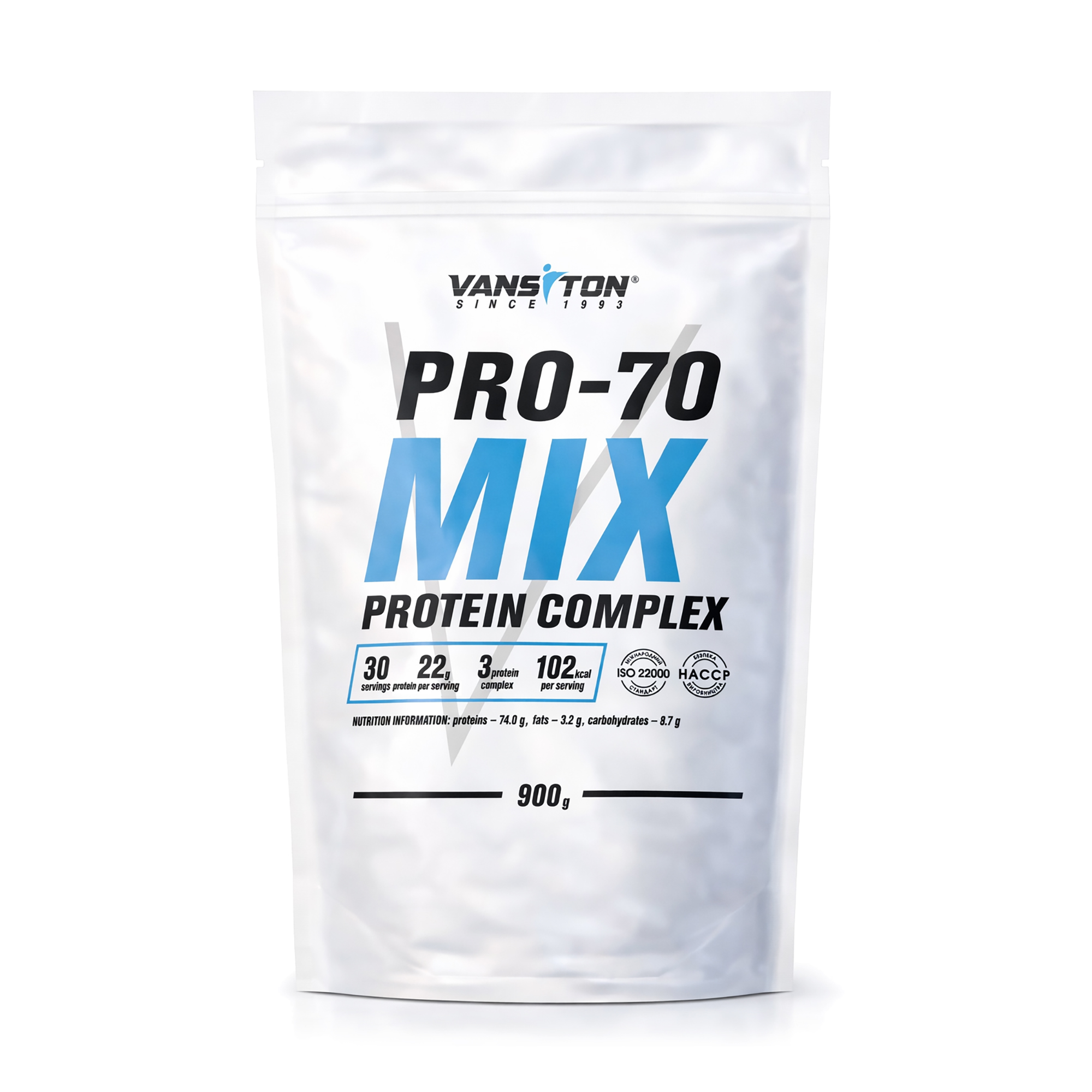 Протеїн Vansiton Pro-70 Mix Protein Complex Шоколад та кокос, в порошку, 900 г